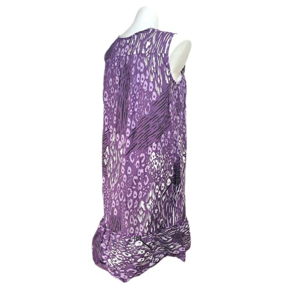 Anthony Richards VTG Purple Printblock Mumu Patio Dress Midi Women's Size XL - Picture 4 of 8